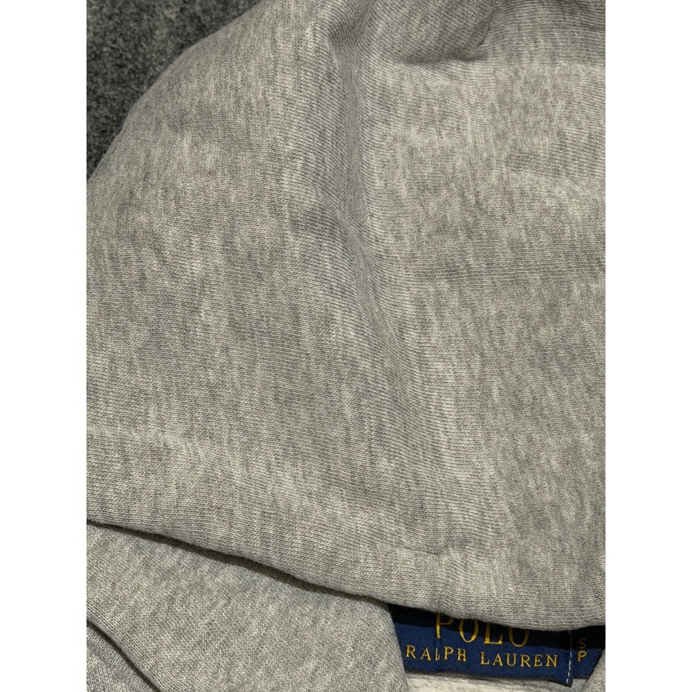 Polo Ralph Lauren Mens Polo Bear Hoodie Heather Gray Graphic Sweatshirt Small - Picture 4 of 7